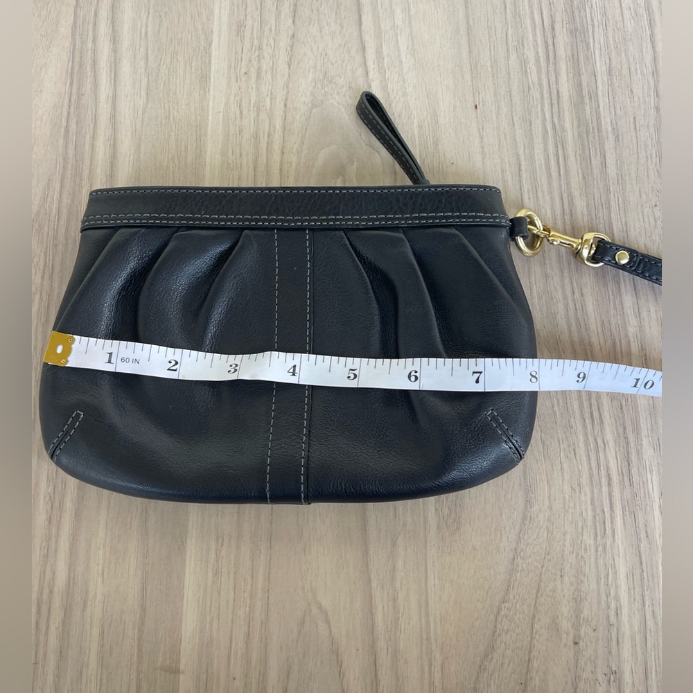Coach Black Leather Clutch Wristlet - Picture 10 of 11